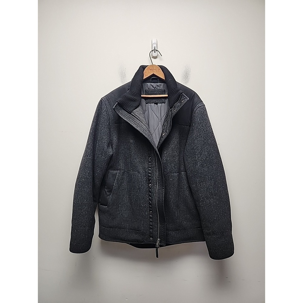 BANANA REPUBLIC Mens Wool & Nylon Cold Weather Jacket Coat‎ 2 Way Zip Medium
